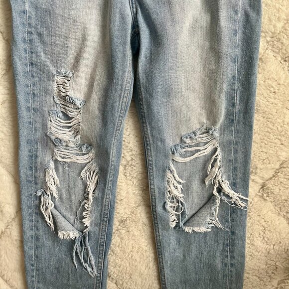 High Waisted Distressed Ripped Skinny Jeans - Picture 2 of 7